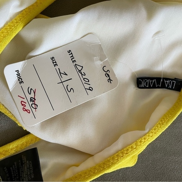 Lisa Marie Fernandez Imaan Ruffled Stretch Crepe Bikini Yellow - Picture 11 of 11